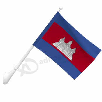 bandeira de cambodia na parede de poliéster para decoração