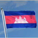 poliéster 3x5ft bandera nacional impresa de camboya