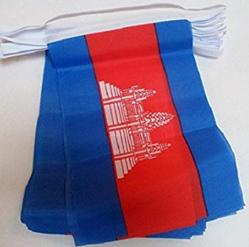 декоративный полиэстер Камбоджа страна строка флаг овсянка