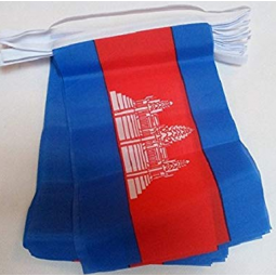 装飾ポリエステルカンボジア国文字列旗布旗