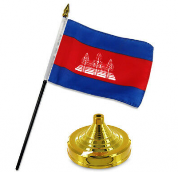 изготовленный на заказ флаг окна страны автомобиля Камбоджи с держателями