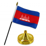 bandera de la ventanilla del coche personalizada de camboya con soportes