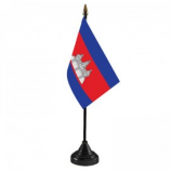 polyester mini office cambodia table top flags