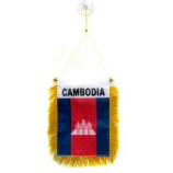 Coche de alta calidad que cuelga el banderín de la bandera de la borla de Camboya