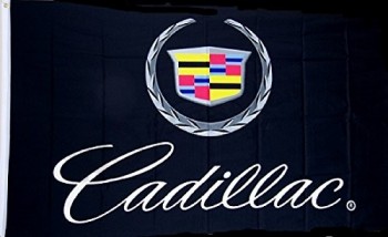 Cadillac preto bandeira carro 3 'X 5' interior auto bandeira ao ar livre