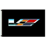 kundenspezifische Qualitäts-Cadillac V-Reihen Großhandelsflaggenschwarzfahne 3x5ft