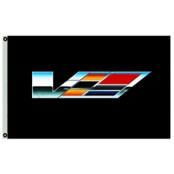 kundenspezifische Qualitäts-Cadillac V-Reihen Großhandelsflaggenschwarzfahne 3x5ft