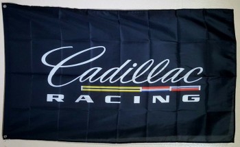 キャデラックレーシングバナー3 x 5フォートフラグロゴ車ショーガレージ壁の装飾広告