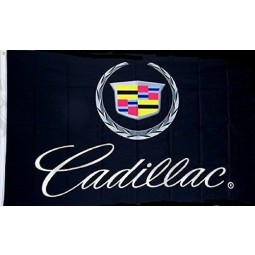 100% neu für Cadillac-Flaggenfahnen Cadillac-Autoschwarzes, das Flaggenwanddekor läuft