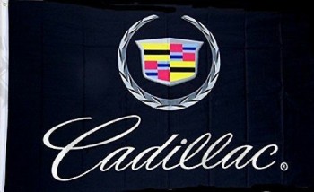 100% nuevo para cadillac flag banner cadillac car black racing flags decoración de la pared