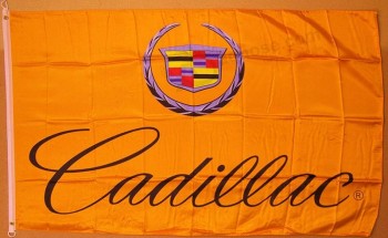 cadillac gold emblem Car flag 3' X 5' indoor outdoor banner