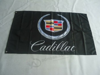 New black Car racing banner flags for cadillac flag 3x5ft