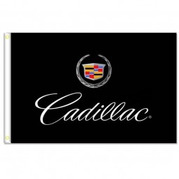 cadillac flag banner 3x5ft 100% poliéster, cabeça de lona com ilhó de metal