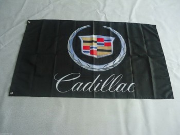 New black flag For cadillac Car racing banner flags 3ft x 5ft 90x150cm