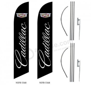 Cadillac Swooper Feather Flag, Kit with 15' Pole and Ground Spike