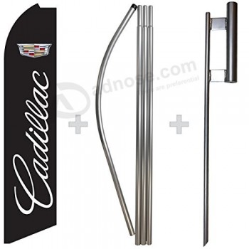 Cadillac Swooper Fahne, Fahnenmast & Ground Spike Kit