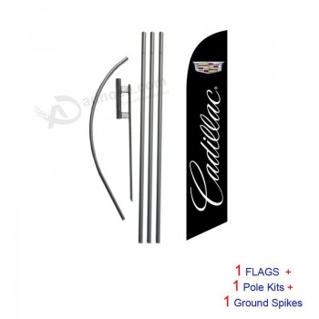 kit bandiera cadillac 15ft bandiera bandiera swooper - include KIT palo 15ft con punta a terra