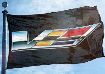 cadillac V-series flag banner 3x5 ft Carro garagem general motors performance preto