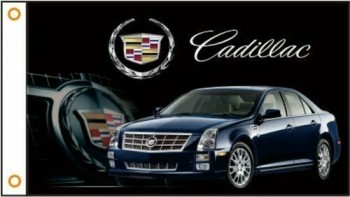 Großhandel benutzerdefinierte hochwertige Autofahne Cadillac Banner 3ftx5ft 100% Polyester 04
