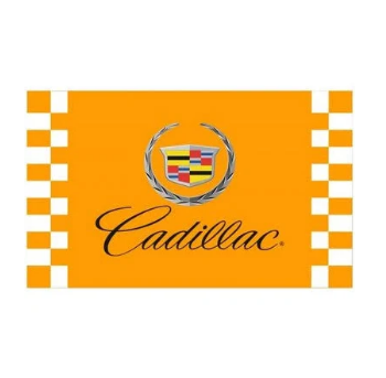 Cadillac racing poliéster 3 x 5 pies. Bandera de alta calidad.