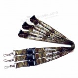 custom logo Key chain ID badge holder nylon lanyard with safety breakaway