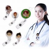 cute cartoon mini retractable badge reel nurse lanyards ID name card badge holder clip student nurse badge holder office supply