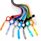 1 stück versenkbare lanyard umhängeband krankenschwester abzeichen halter kreditkarte ID inhaber kawaii stationäre papeleria namensschild kartenhalter