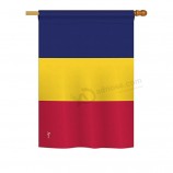 banderas de chad del mundo nacionalidad impresiones decorativas verticales bandera de casa de doble cara de 28 