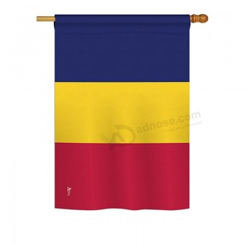 banderas de chad del mundo nacionalidad impresiones decorativas verticales bandera de casa de doble cara de 28 