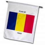 Sandy Mertens bandeiras do mundo - bandeira do Chade - bandeira de jardim de 12 x 18 polegadas