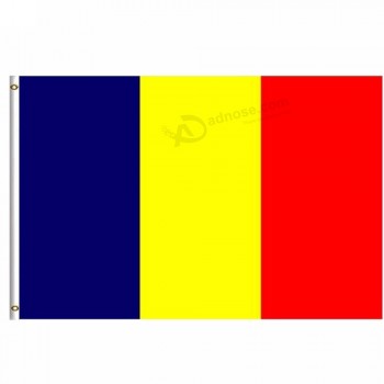 Kundenspezifische hochwertige 100% Polyester 90 * 150cm / 3 * 5ft Tschad-Großhandelsflaggen