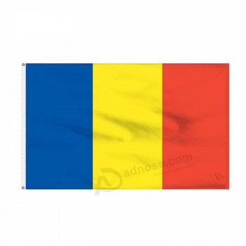 большие напольные флаги Чада, изготовленный на заказ полиэстер клетчатый флаг Чада