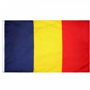 beste kwaliteit 3 ​​* 5FT polyester vlag van Tsjaad met twee ogen