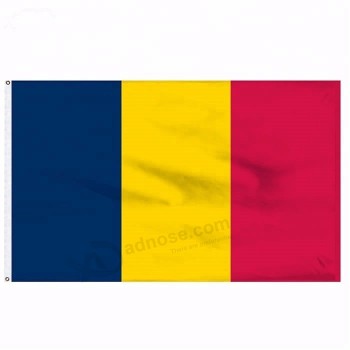 Venta caliente personalizada bandera de poliéster bandera de chad
