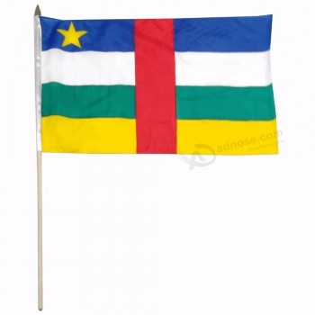 国立手旗中央アフリカ共和国国スティックフラグ