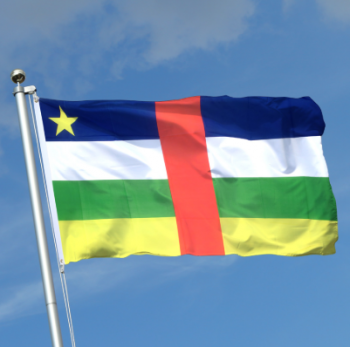 grote vlaggen van de Centraal-Afrikaanse vlag polyester vlaggen van het Centraal-Afrikaanse land