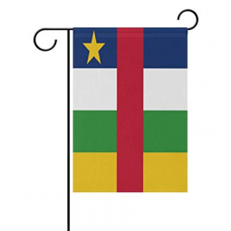 Dekorative Flagge der Zentralafrikanischen Republik des heißen Verkaufsgartens mit Pfosten