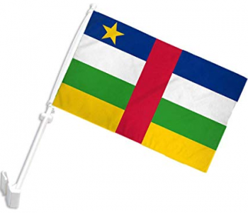Double Sided Central African Republic Car Window Clip Flag