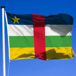 中央アフリカのポリエステル生地国旗