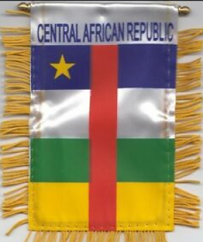 Центральноафриканская Республика Автомобиль заднего вида, висящий флаг