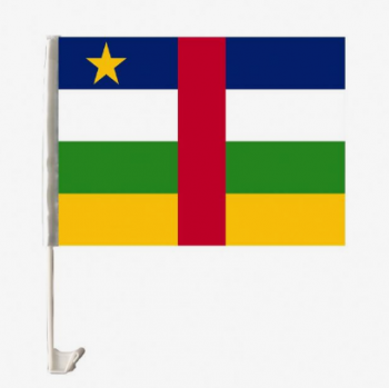 Poliéster al aire libre República Centroafricana nacional coche ventana bandera