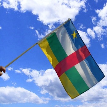中央アフリカ共和国の国の手旗中央アフリカ手持ちの旗