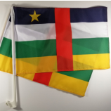 mini bandeira feita malha da república africana central do poliéster para a janela de carro