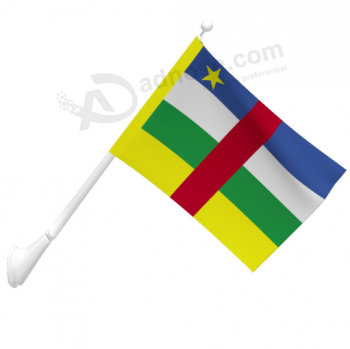 Poliéster tejido al aire libre montado en la pared bandera de la República Centroafricana