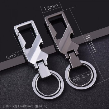 High Quality Commerce Simple Waist Hanging Men Keychain Purse Car Metal Key Ring Auto Key Holder Pendant Men's Gift Porte Clef