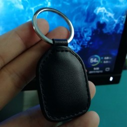 125 khz em4305 t5577 / 13,56 mhz UID beschreibbare lederne schlüsselanhänger kopieren duplizieren klon zugangskontrolle rfid karte schlüsselanhänger ring