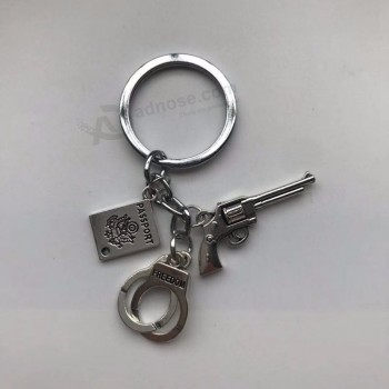 wusqwsc 2019 новая полицейская карта брелок наручники ключ подвеска пистолет брелок кошмар гангстера подарок спр
