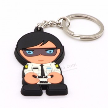 批发定制软PVC 2D 3D徽标钥匙扣