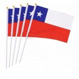 50个装智利棍子国旗小迷你手持棍子国旗横幅