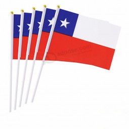 50er Pack Chile Stick Flag kleine Mini Hand Stick Flag Banner